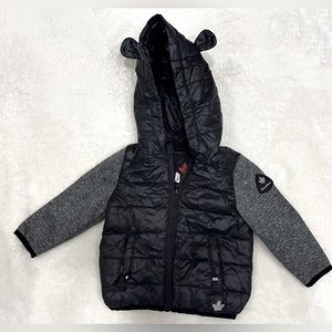 Baby Canadian Lightweight Teddy Ear Hooded Puffer Jacket